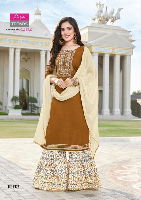 Diya Swag 1 Festive Wear Kurti With Sharara Edition